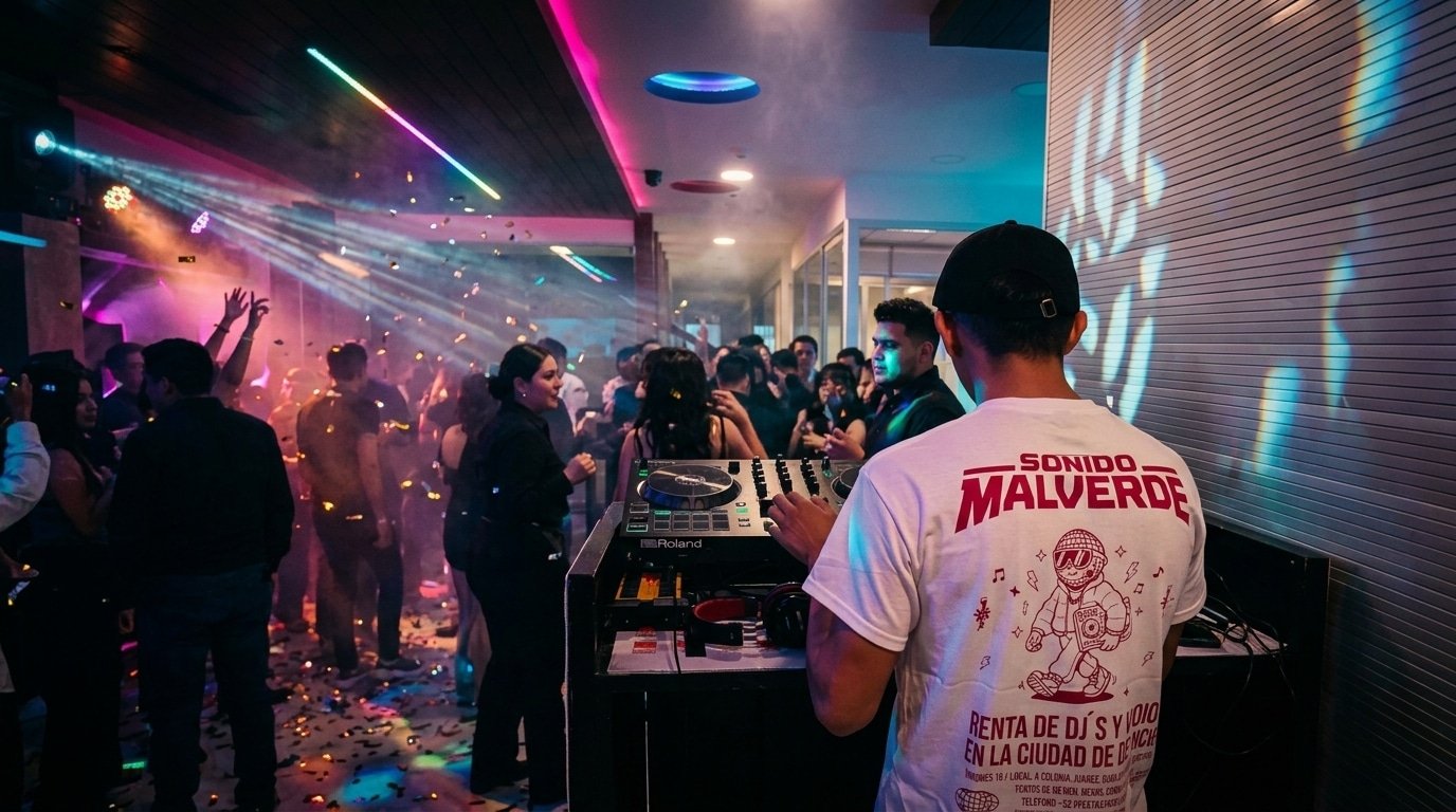 Ambiente y luces en fiesta profesional
