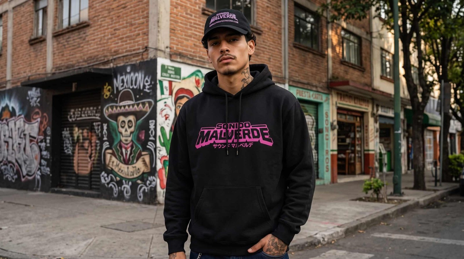 Sudadera Negra Sonido Malverde