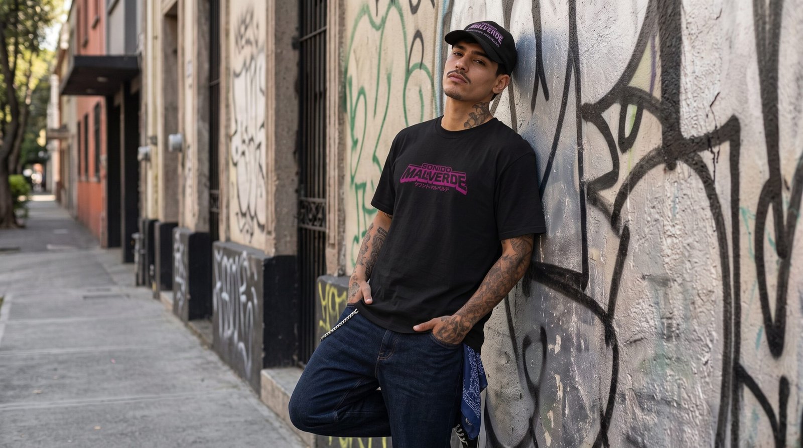 Playera Negra Sonido Malverde