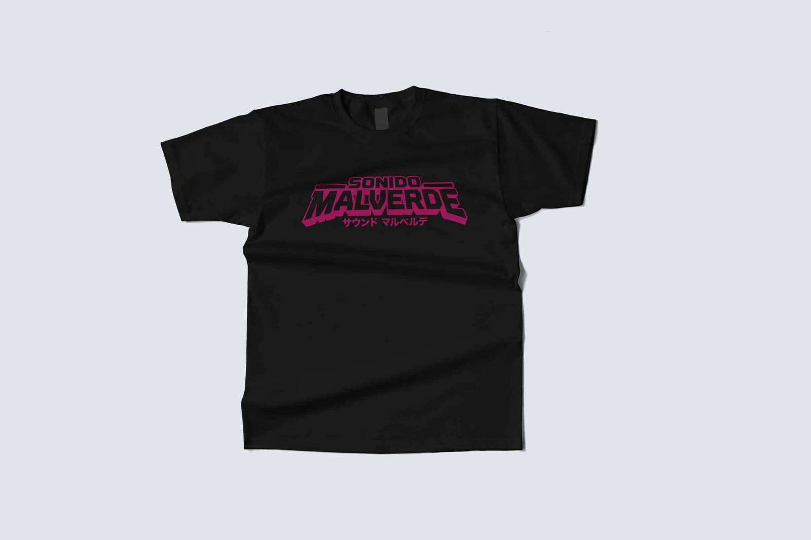 Playera Negra Sonido Malverde Vista Frontal