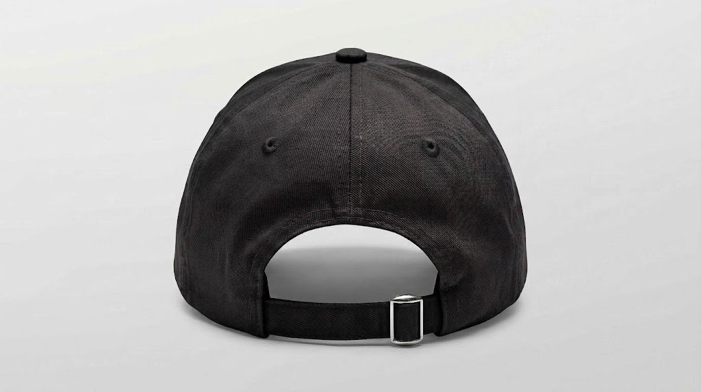 Gorra Negra Bordada Sonido Malverde Vista trasera