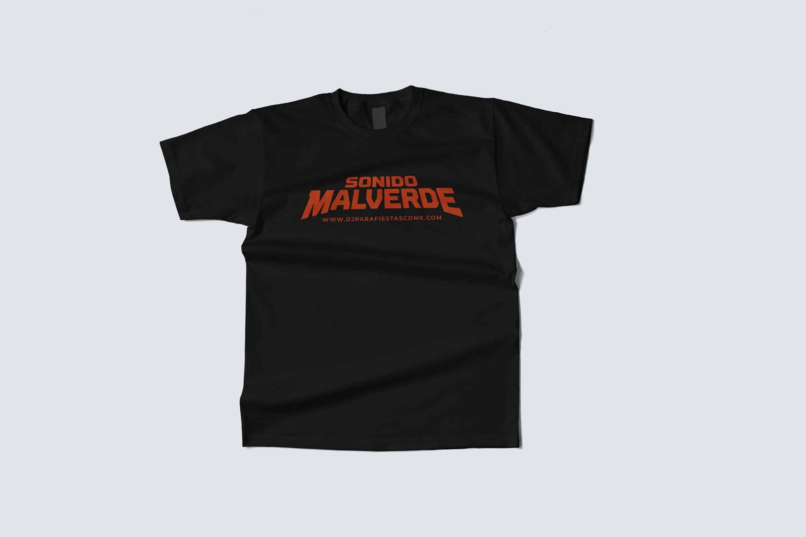 Playera Negra Halloween Sonido Malverde 2026 Vista Frontal